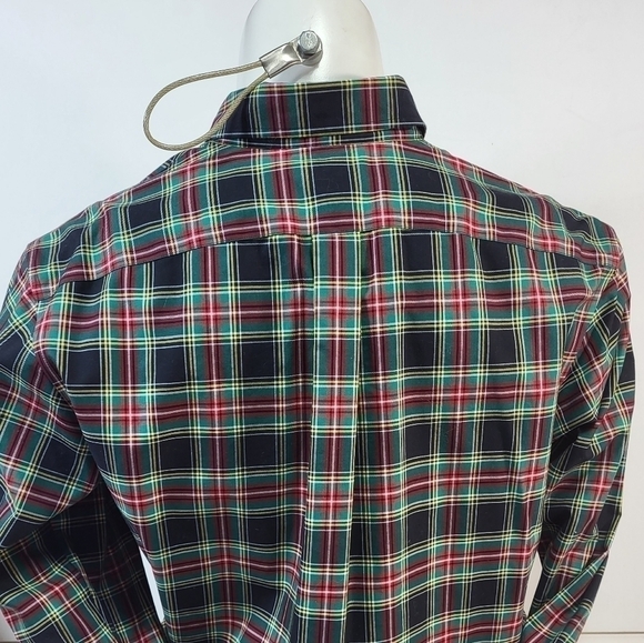 Land's End Plaid Collared Button Up Dress Shirt - Picture 5 of 7